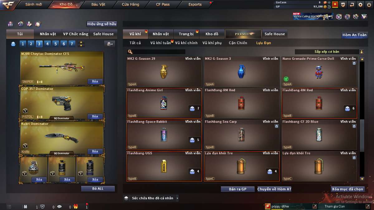 shop acc cf uy tin gia re